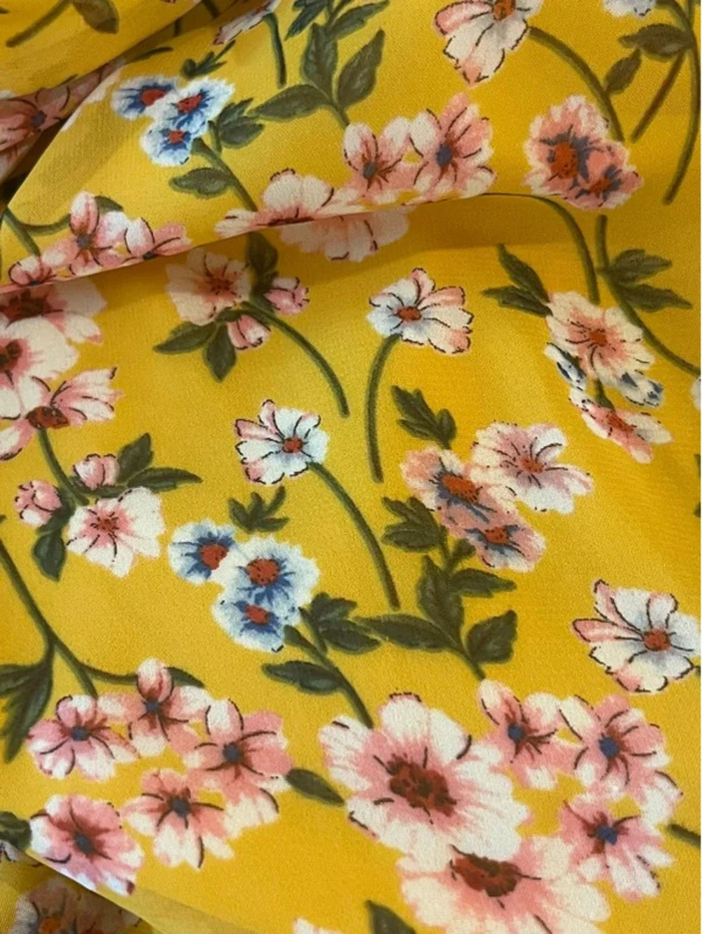 Miami yellow floral summer high low dress